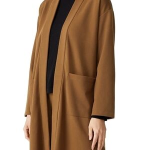 Eileen Fisher Tan Open Front Jacket